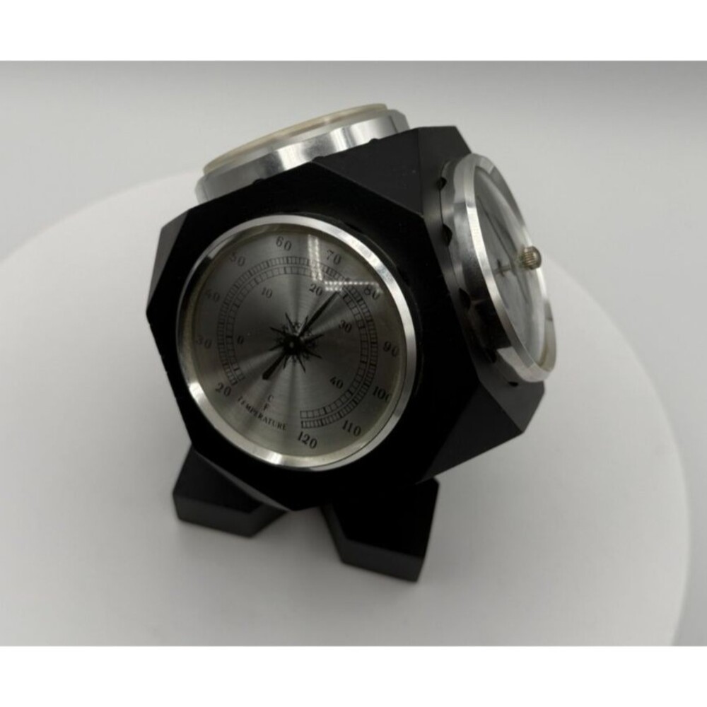 Vintage Devon 1970's Black Geometric Rotating Weather Station